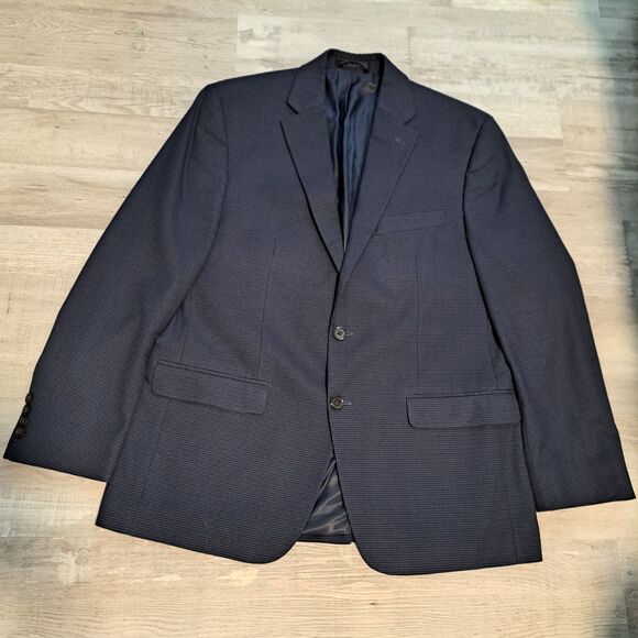 Lauren Ralph Lauren LRL Blazer Mens 42R Houndstooth Suit Jacket Sport Coat - Picture 1 of 15